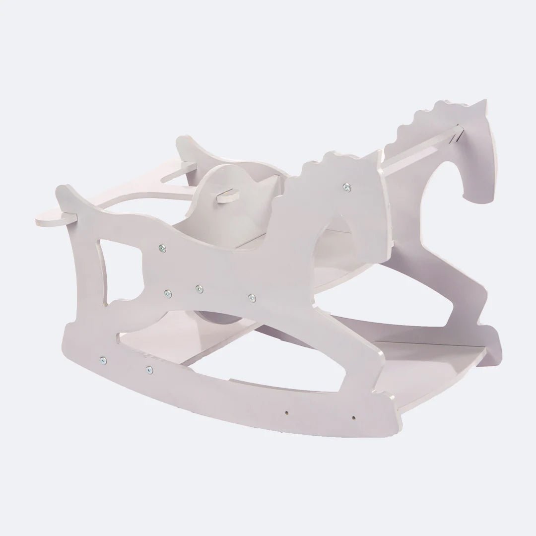 SWEN Wooden Rocking Horse, High Chair And Table And Chair 3in1 Set ETHAN - ETHAN