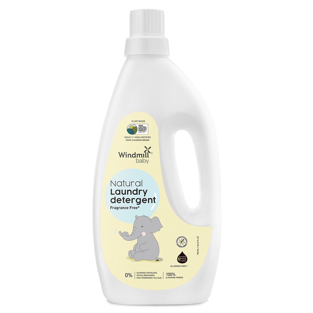 Windmill Baby Natural Fragrance Free Laundry Detergent With Bio Enzymes - 900 ml - WMB04