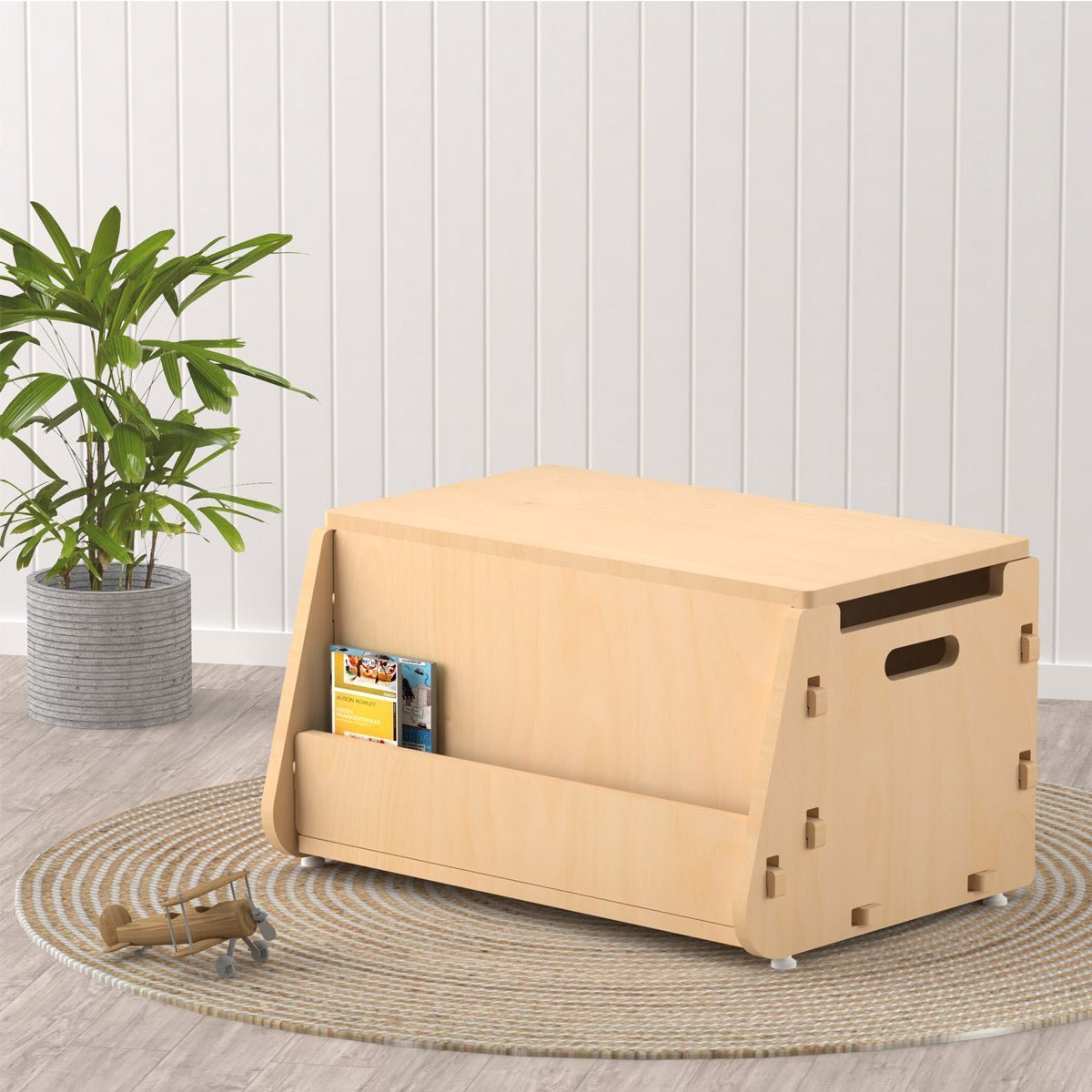 X&Y Aqua Plum Toy Chest - Natural - FG190918N