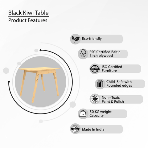 X&Y Black Kiwi Table - Natural - FG170918N