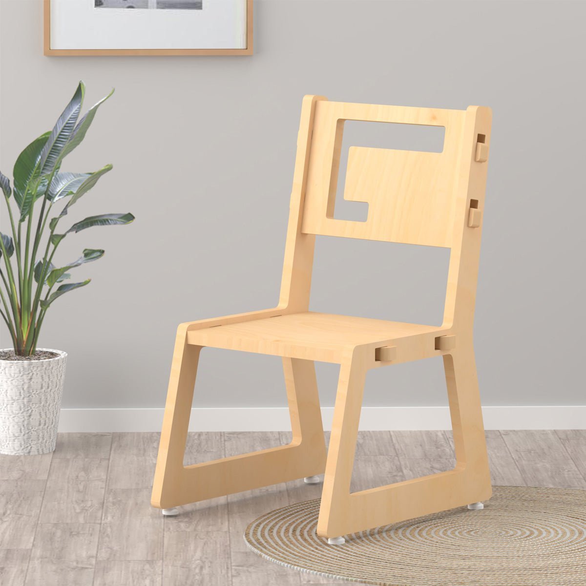 X&Y Blue Apple Chair - Natural - FG100918N