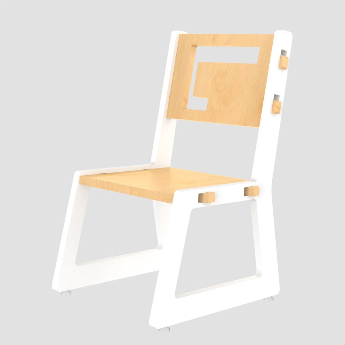 X&Y Blue Apple Chair - White - FG100918W