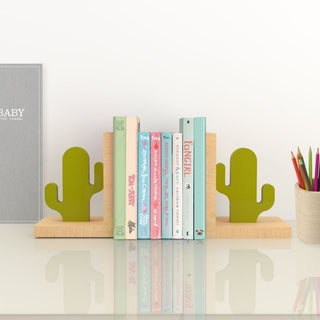 X&Y Bronze Kiwano Bookends - Green Cactus - FG370918