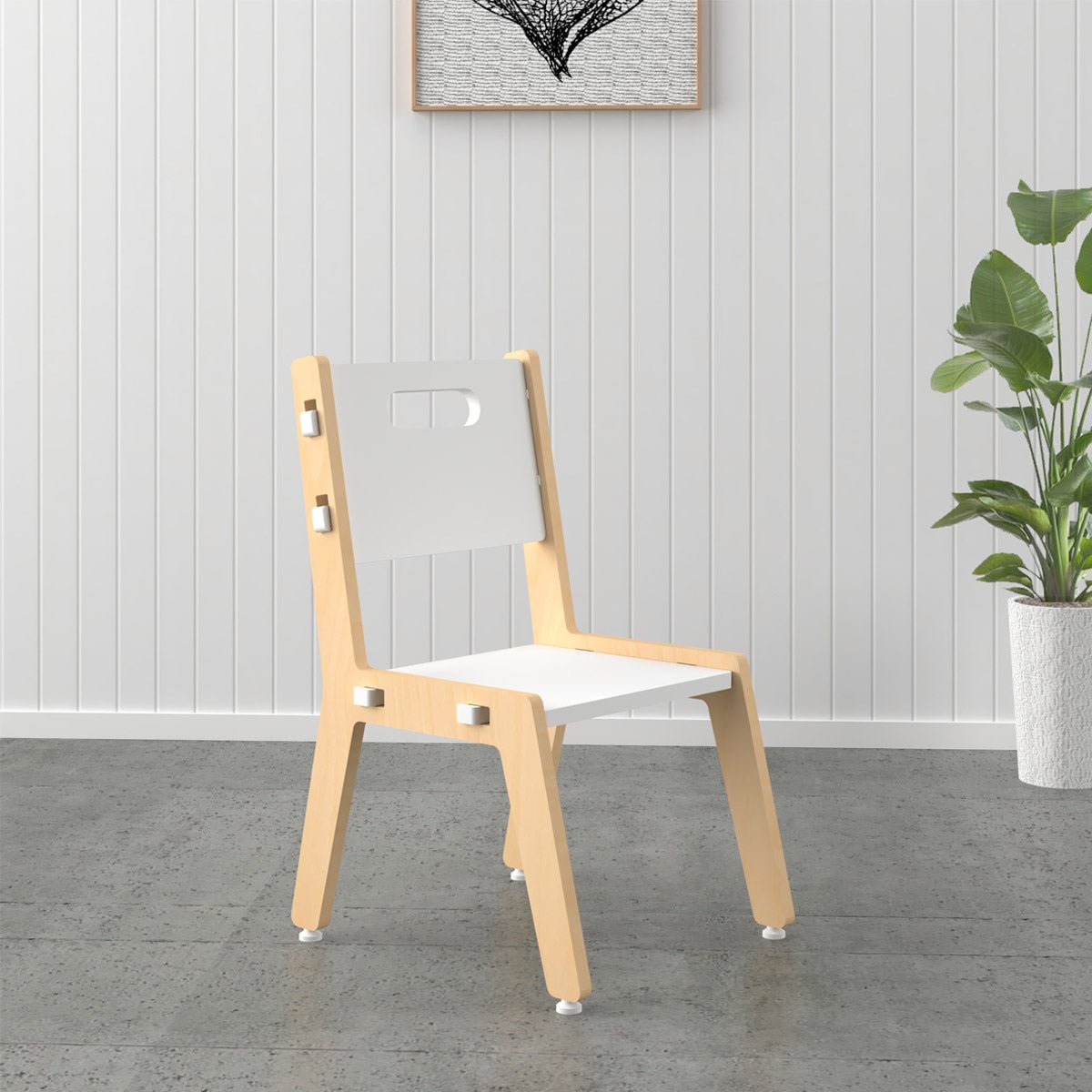 X&Y Grey Guava Chair - White - FG090918W