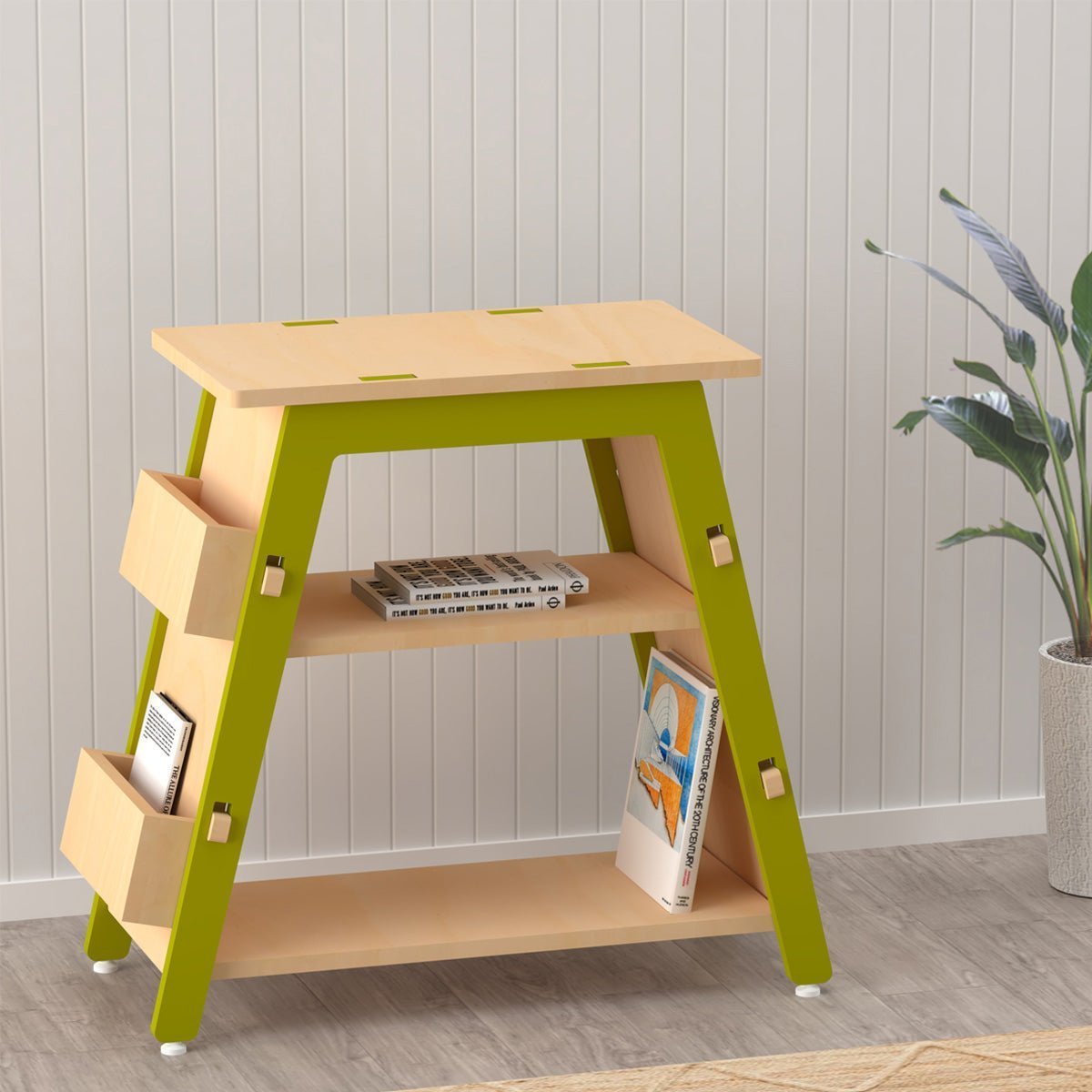 X&Y Red Pear Bookshelf - Green - FG180918G