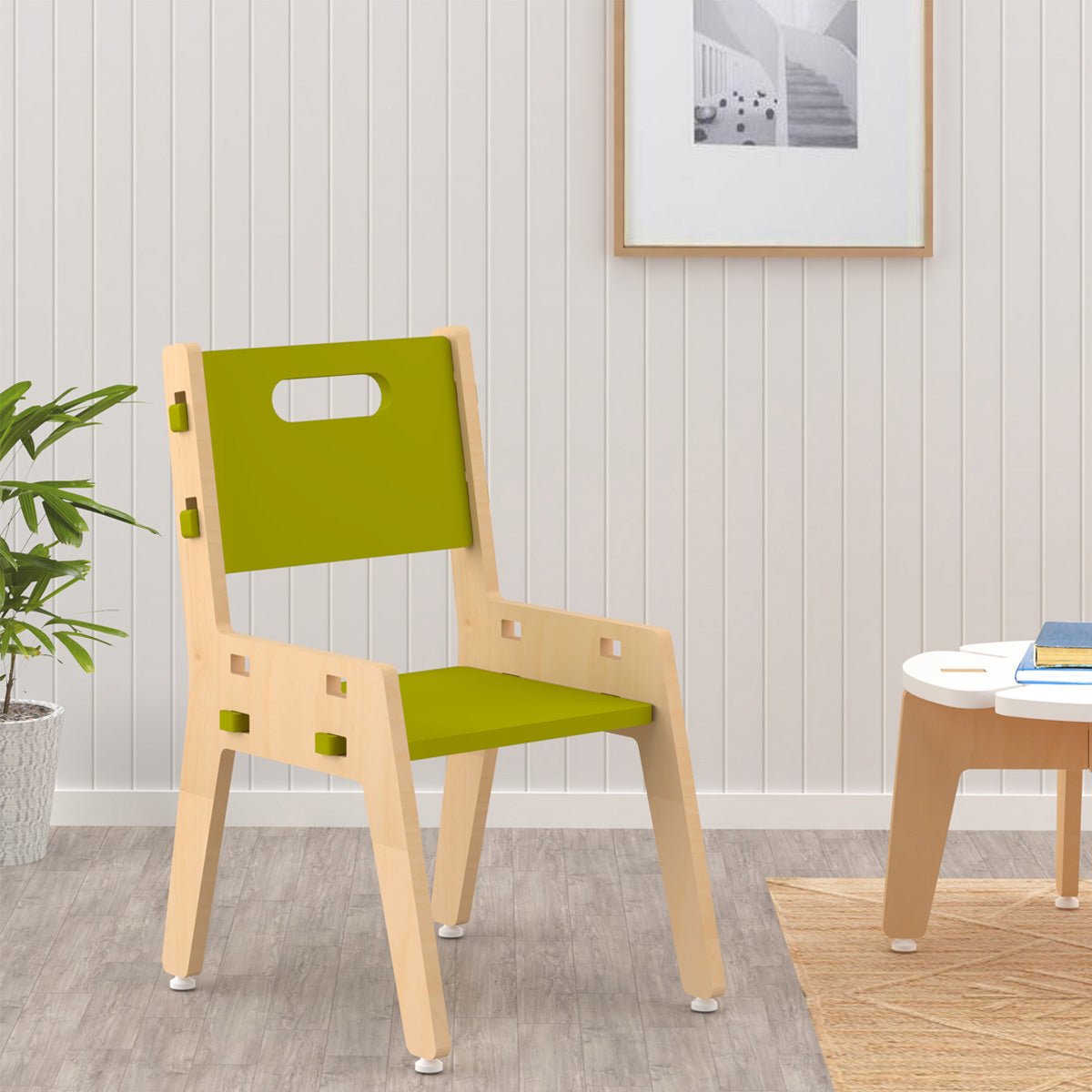 X&Y Silver Peach Chair - Green - FG110918G