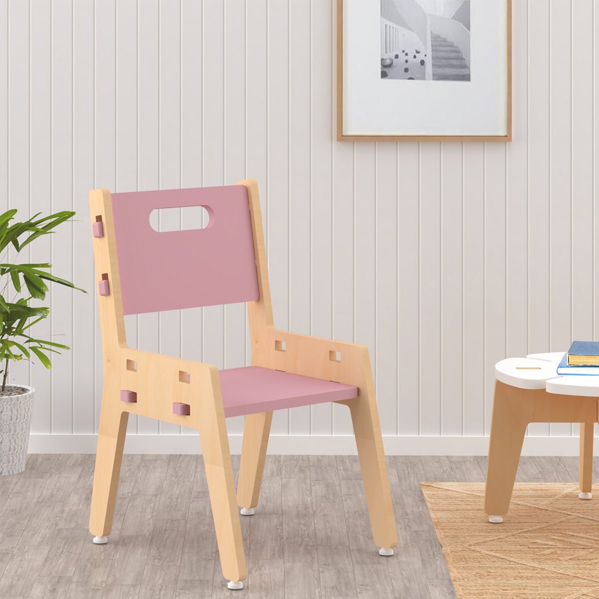 X&Y Silver Peach Chair - Pink - FG110918P