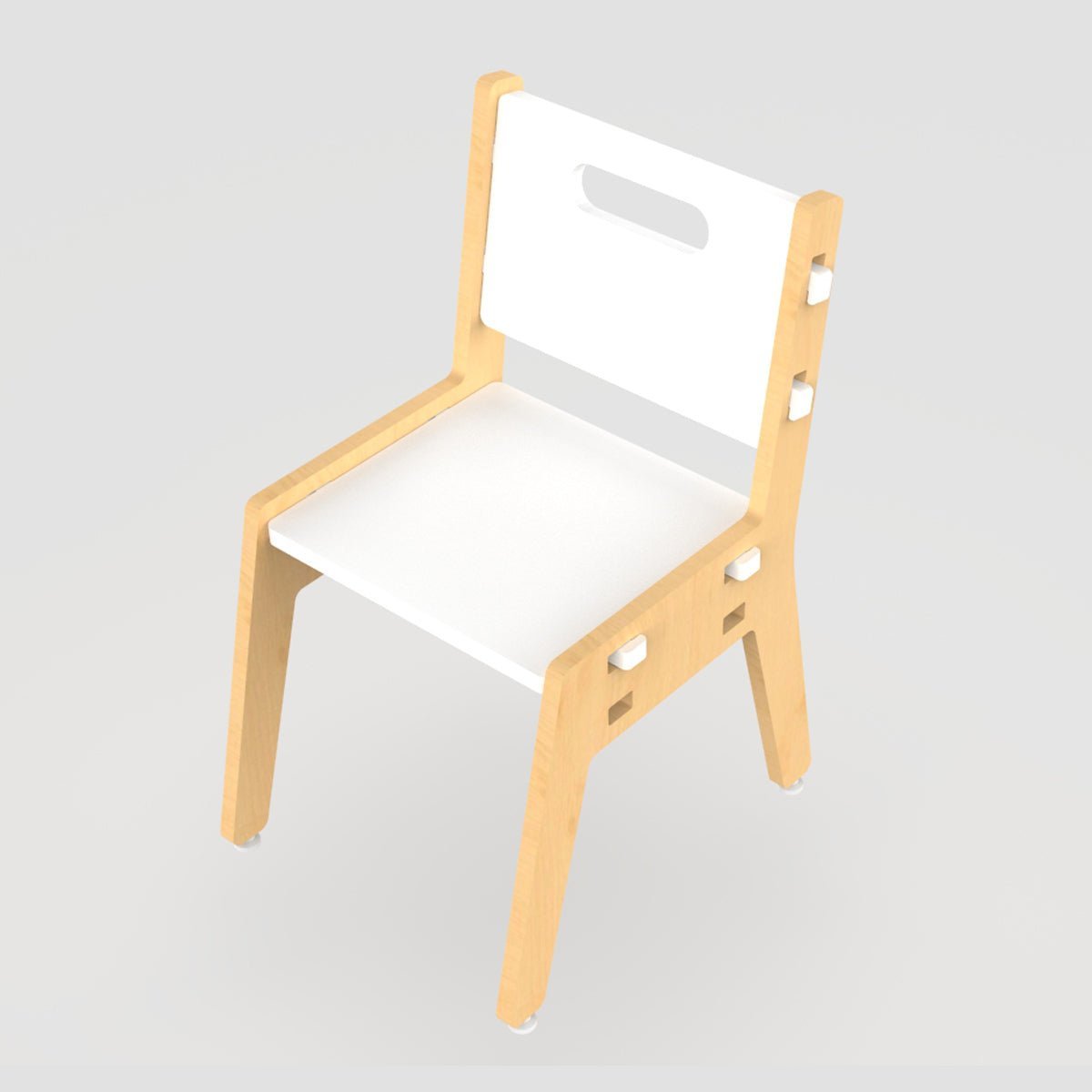 X&Y Silver Peach Chair - White - FG110918W