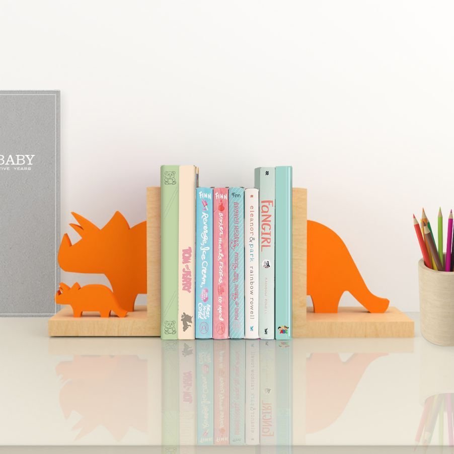 X&Y Violet Pitaya Bookends - Orange Rhino - FG380918