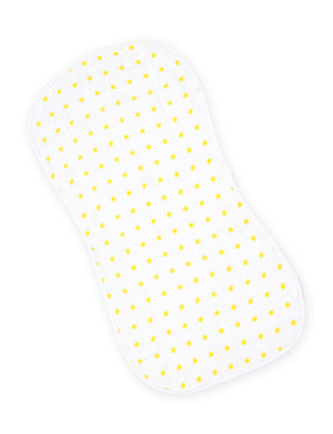 Yellow Star - Muslin Burp Cloth