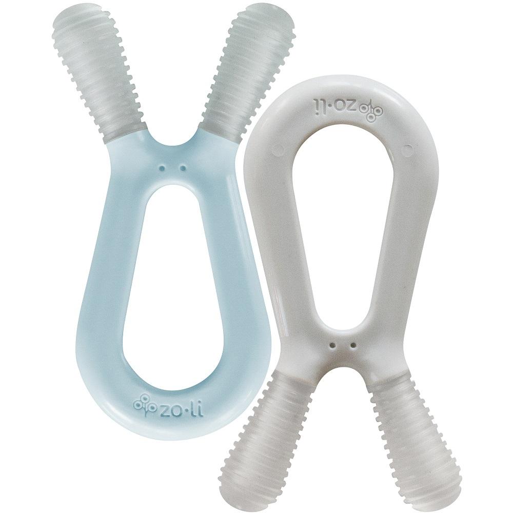 ZoLi BUNNY Teether (Pack of Two) - Mist Blue/Ash - BC19BMBG02